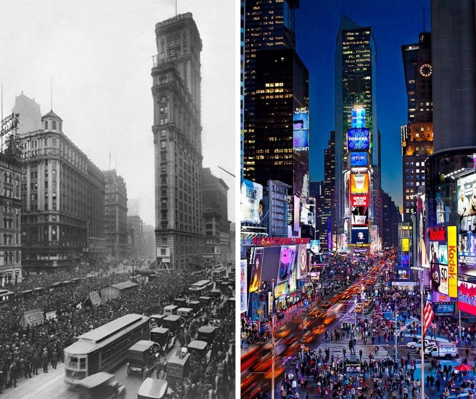 Time square comparison image